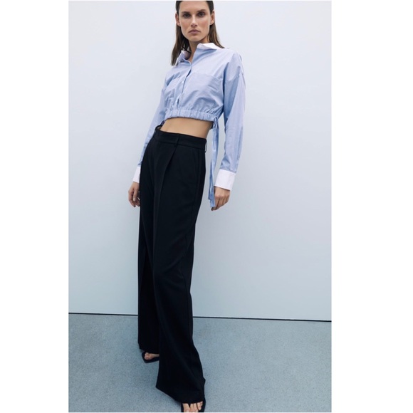 Wide Leg Menswear Style Pants 